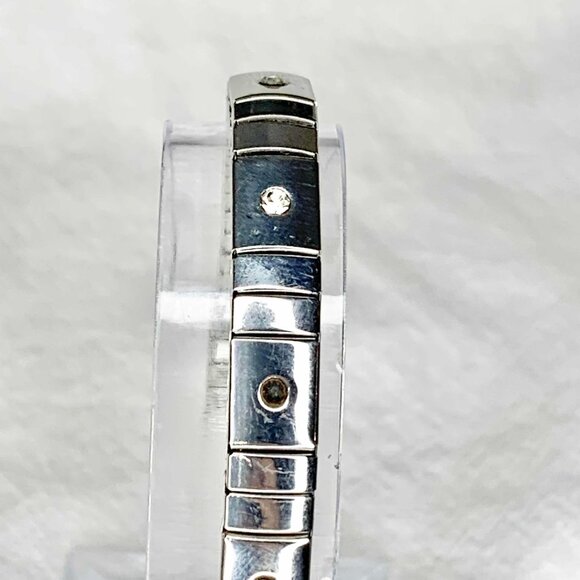 Nomination Style Italian Charm Bracelet Stainless Steel Rhinestone Link Stretch - Picture 4 of 5